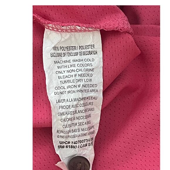 Men's Ben Hogan Performance Pink Golf Athletic Polo Summer Shirt Size Medium - Picture 4 of 4